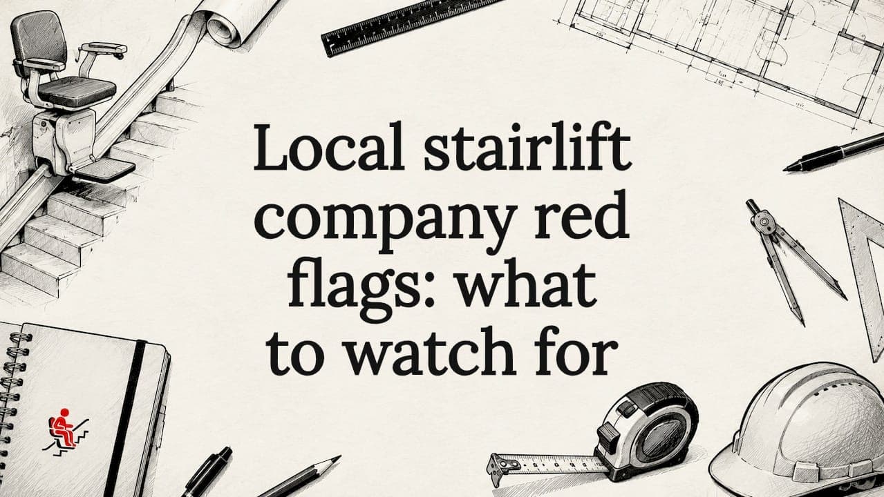 Local stairlift company red flags: what to watch for