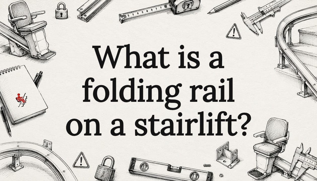 What is a folding rail on a stairlift?