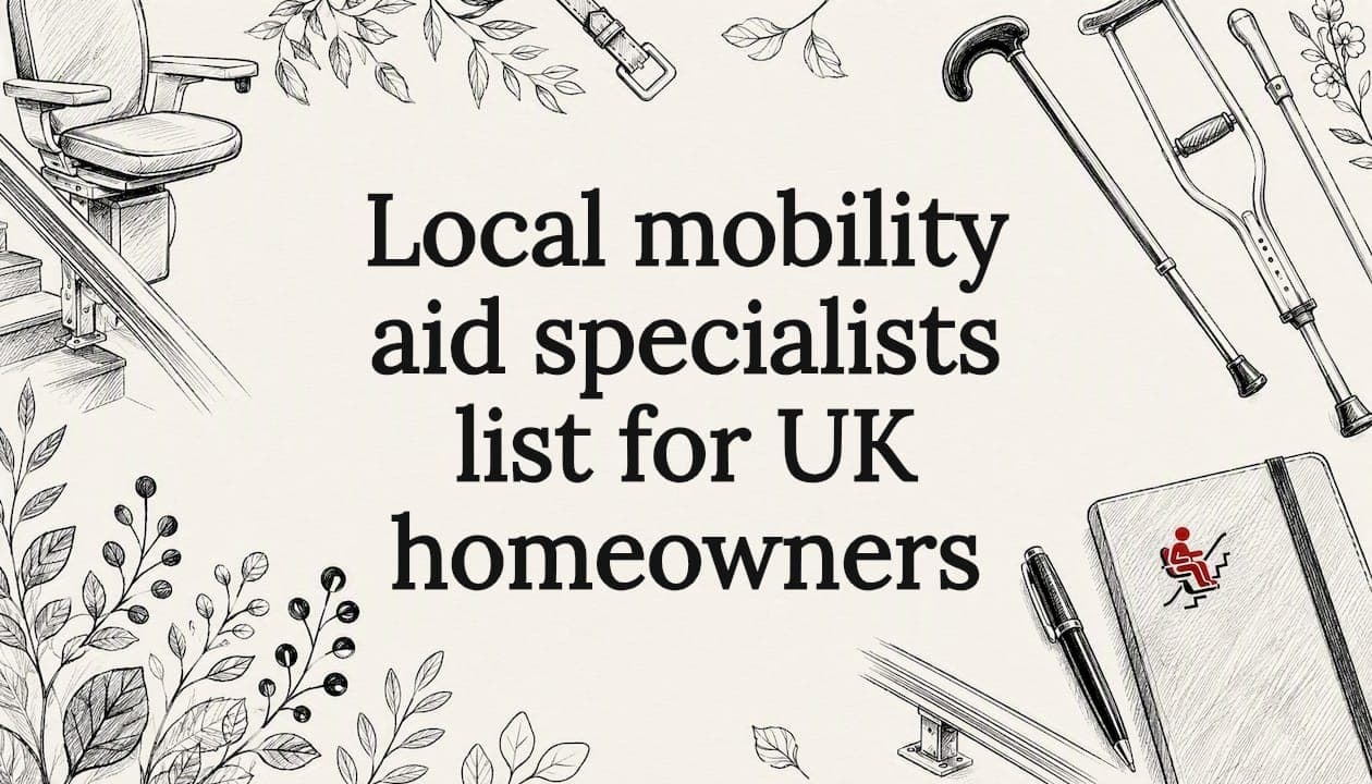 Local mobility aid specialists list for UK homeowners
